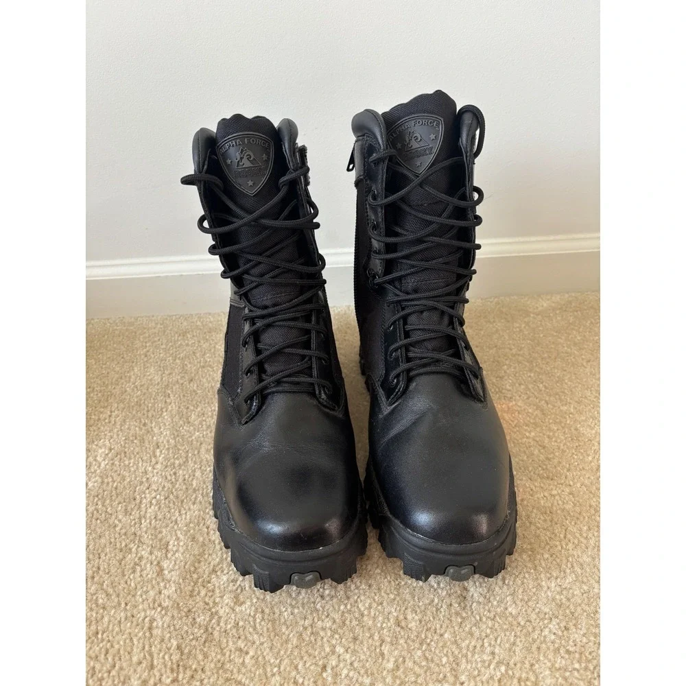 Rocky Men's Alpha Force Waterproof Boots Black, Size 13 Wide